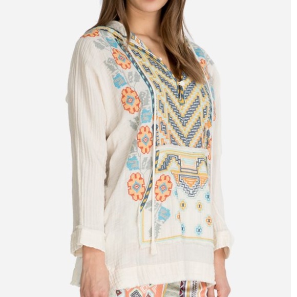 Johnny Was Cabo Gauze Hoodie - Picture 3 of 5